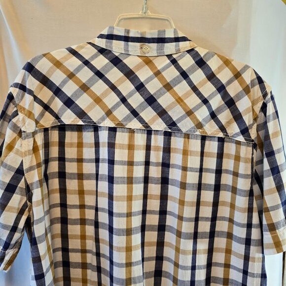 GRAMICCI ORIGINAL FREEDOM BUTTON SHIRT PLAID DIP DYED BOTTOM MENS LARGE - Picture 7 of 13